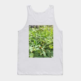 Brown Butterfly And Flowers Tank Top